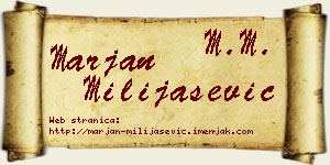 Marjan Milijašević vizit kartica